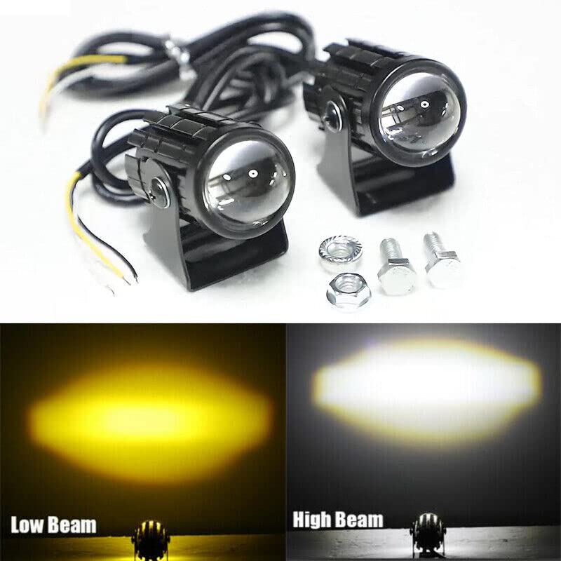 LOVMOTO Universal u1 Bike Led Light Headlight Bulb High Power| Motorcycle Fog Lamps Mini Driving Lights (White/Yellow) Comfortable For Ave-nger St-reet 2-20 - Image 2