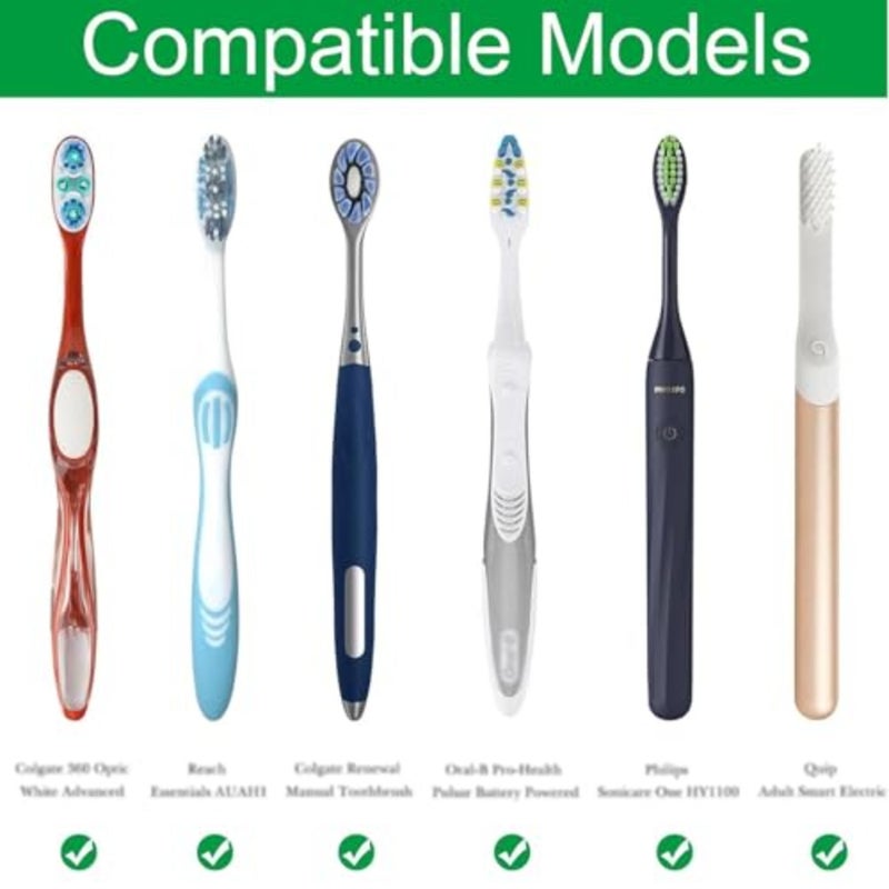 Wall Mounted Toothbrush Holder for Bathroom Shower, 5 Slots Aluminum Self-Adhesive Tooth Brush, Toothpaste Organizer Hanger Compatible with Colgate Extra Clean, Oral-B CrossAction, etc White - Image 5
