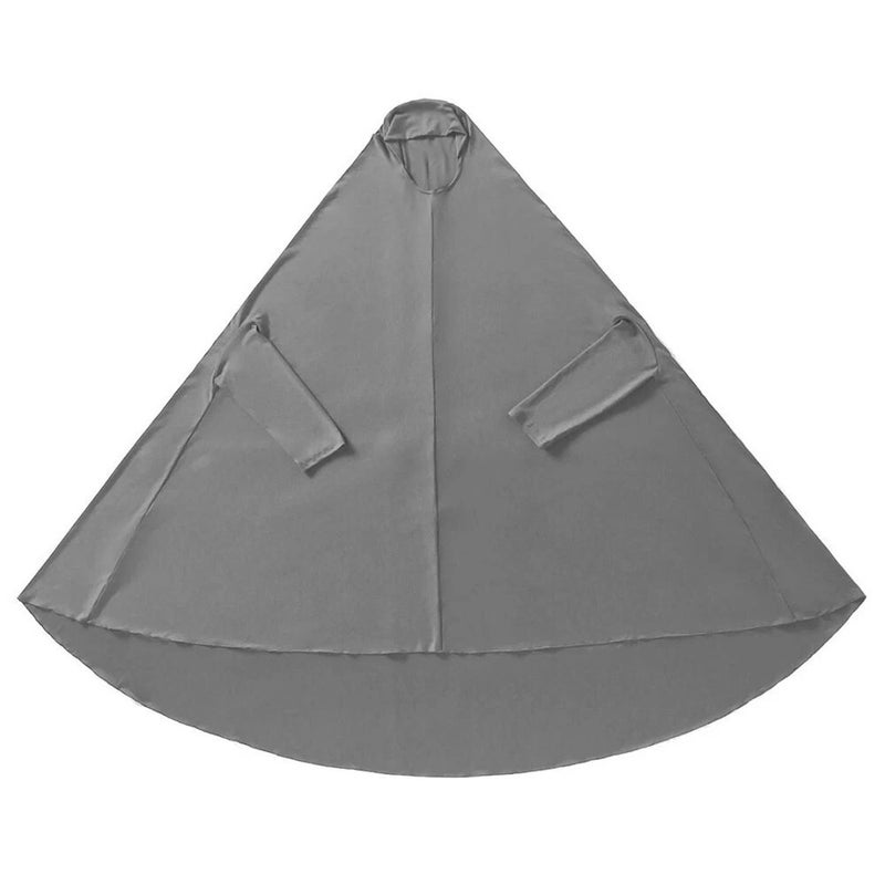 Women's Solid Color High Stretch Poncho Cape with Elastic Cuffs - Image 3