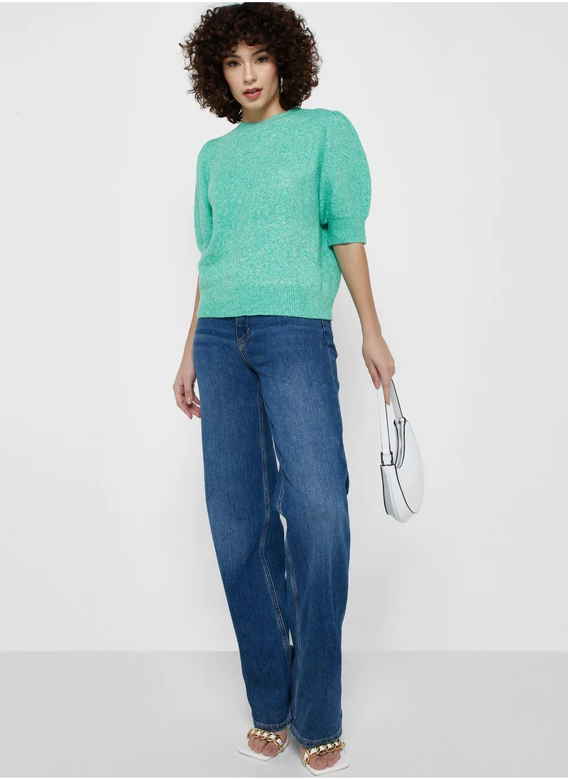 VERO MODA Puff Sleeve Knitted Sweater