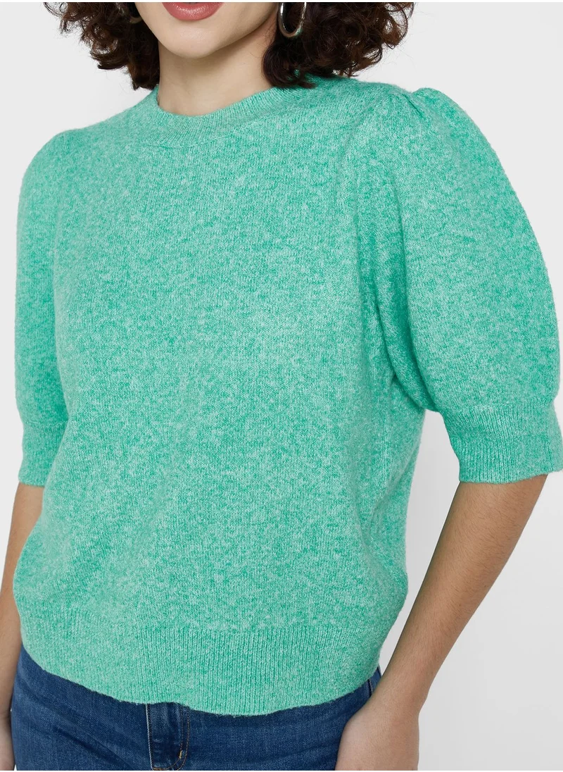 VERO MODA Puff Sleeve Knitted Sweater