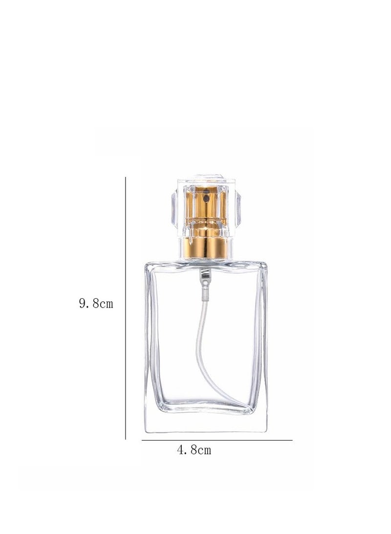 SYOSI 2 Pack Clear Glass Perfume Bottle Atomizer, 30ml Refillable Spray Perfume Bottles, Travel Perfume Dispenser(30ML, Gold & Silver) - Image 4