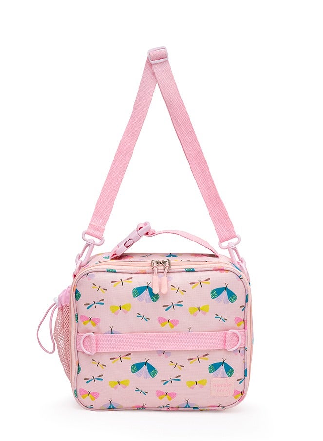 Bamboo Bark Butterfly print insulated Lunch Bag with 3 carrying options - Image 3