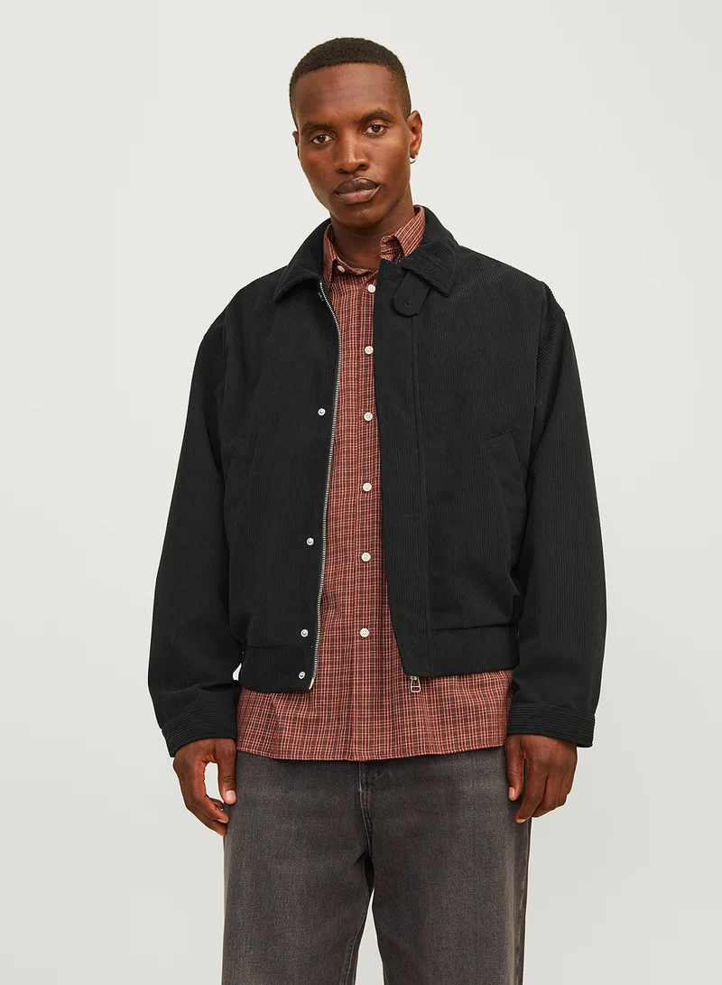 جاك اند جونز Jorbronx Corduroy Harrington  Side Pocket  Jacket