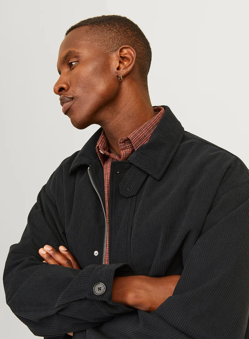 جاك اند جونز Jorbronx Corduroy Harrington  Side Pocket  Jacket