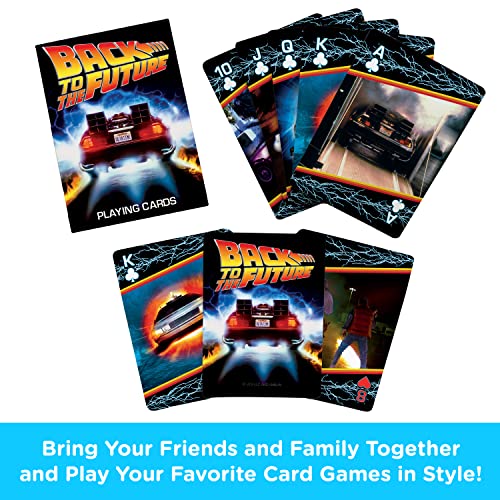 AQUARIUS Back to The Future Playing Cards Back to The Future Themed Deck of Cards for Your Favorite Card Games Officially Licensed BTTF Merchandise Collectibles Black Red Yellow 25 x 35 - Image 5