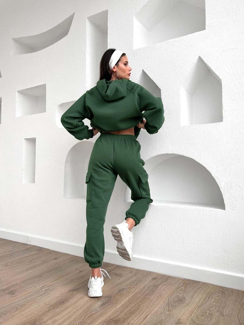 KOTTY Women’s Soft Winter Coordset Featuring Warm Hoodie and Stretchable Jogger Bottoms-KTTWINTERSET190M - Image 5