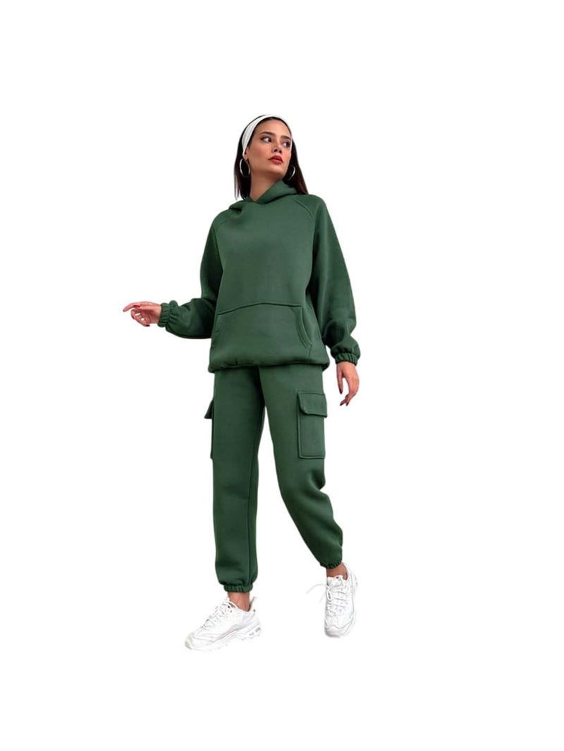 KOTTY Women’s Soft Winter Coordset Featuring Warm Hoodie and Stretchable Jogger Bottoms-KTTWINTERSET190M - Image 1