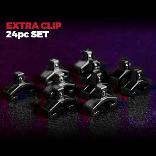 Olsa Tools Black Spring-Loaded Ball Bearing Socket Clips - 24-Pack (1/4-Inch) - Compatible with Olsa Socket Holders - Part: 1135 - Image 3