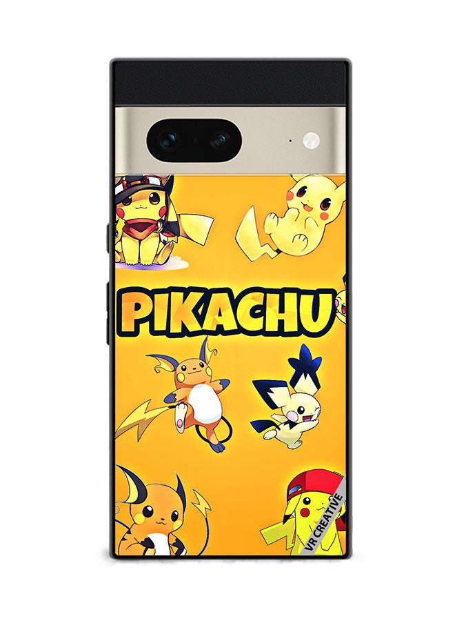 VR CREATIVE Protective Case Cover For Google Pixel 7 Pikachu Surfing Design Multicolour - Image 1
