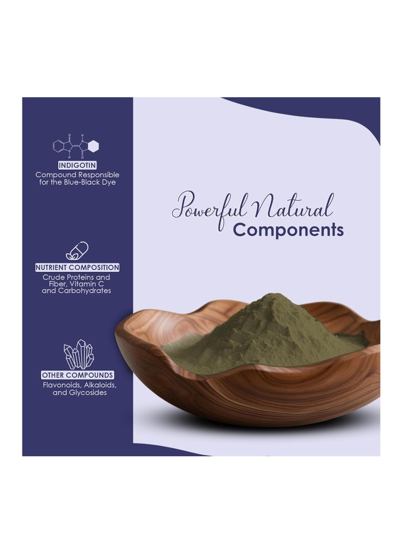 mi nature Indigo Powder 100% Pure Natural Organically Grown Indigo Powder- For HAIR (227g / (1/2 lb) / 8 ounces)  - Image 4