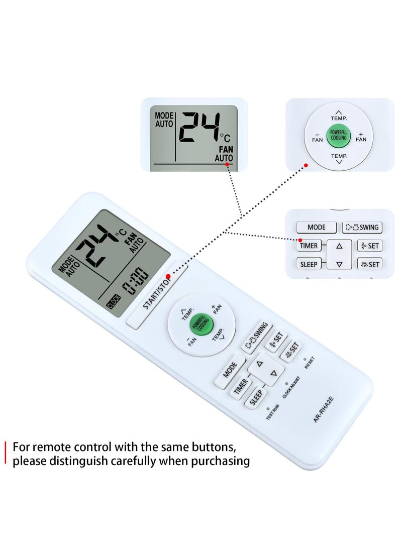 JAJEEK AR-RHA2E Air Conditioner Remote Control – Universal AC Controller for General Air Conditioning Units, Easy-to-Use, Replacement Remote, Compatible with Multiple Brands  - Image 2