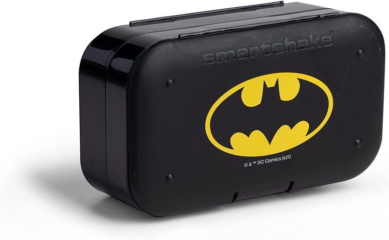 Smartshake DC Comics Pill Box Organizer (Pack of 2) Portable Size, BPA Free - Medicine Storage Box for Daily Use - 7-Day Portable Pill case for Travel, Vitamin, and Supplement (Batman) - Image 4
