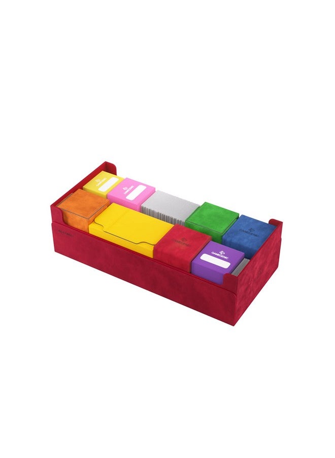 Gamegenic Dungeon 1100+ Convertible Deck and Game Accessories Box | Double-Sleeved Card Storage | Card Game Protector | Nexofyber Surface | Holds up to 1,000 Cards | Red Color | Made by Gamegenic (GGS20117ML)  - Image 4