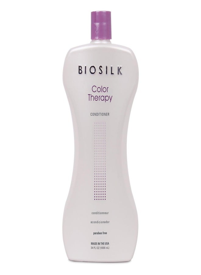 Biosilk Color Therapy Conditioner, Replenishes Moisture While Protecting Color, Enhances Vibrancy & Shine, Sulfate, Paraben, & Cruelty-Free, 34 Oz - Image 1