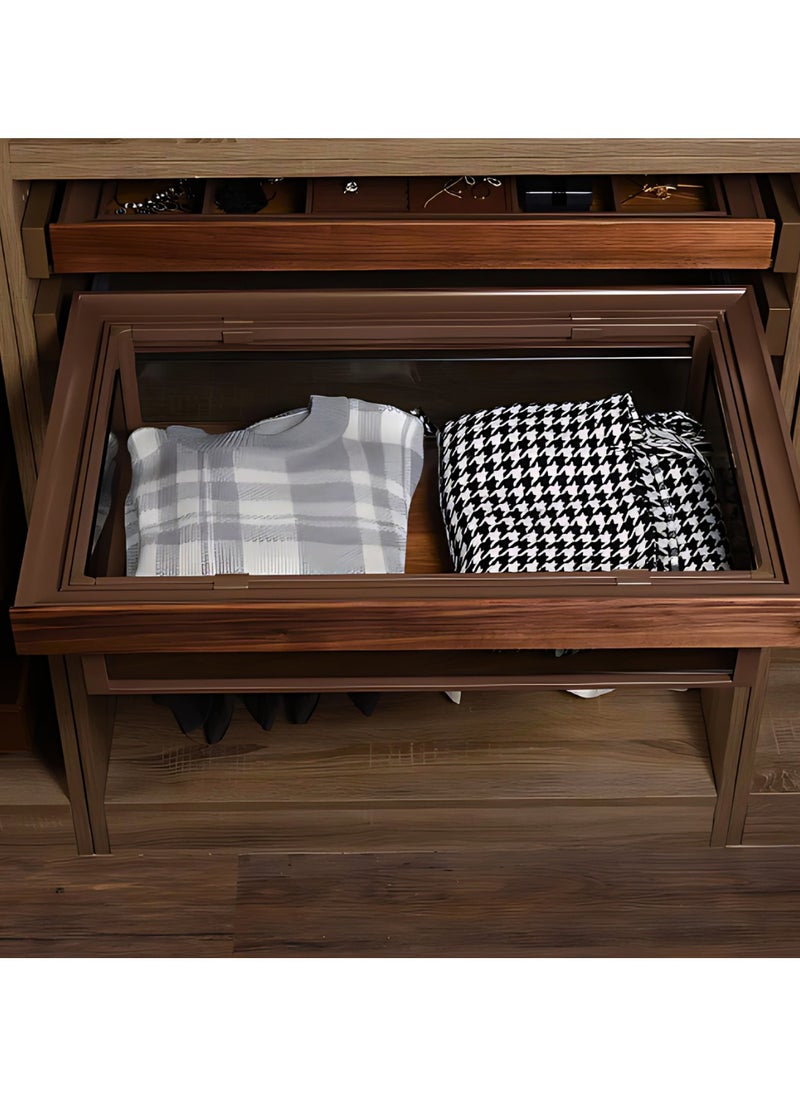 eurocliq Pull-Out Sliding Wardrobe Organizer with Detachable Baskets, Closet Containers and Storage Cubes Organizing Clothing Ideal for Bedroom, Laundry, Bins Closet Organization Works like a Drawer  - Image 2