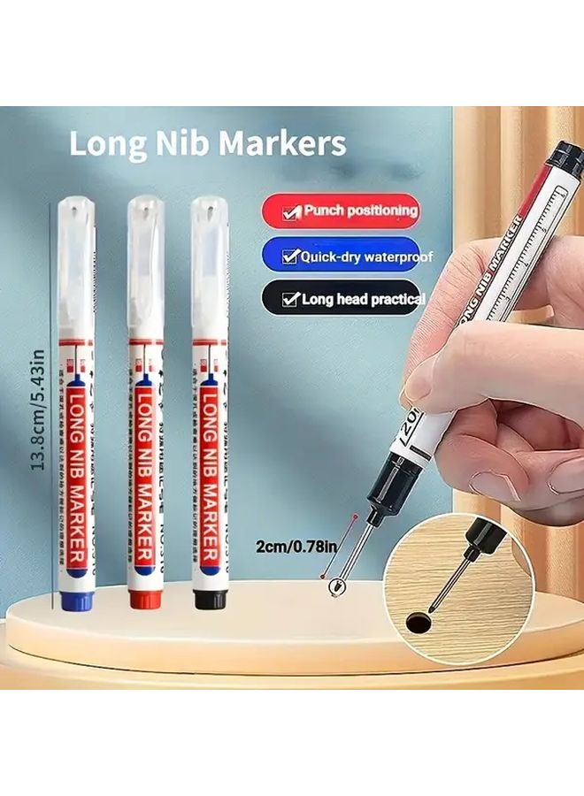 15pcs Long Nib Marking Pens Oil Based Carpenter Markers Multi Color for Woodworking - Image 3