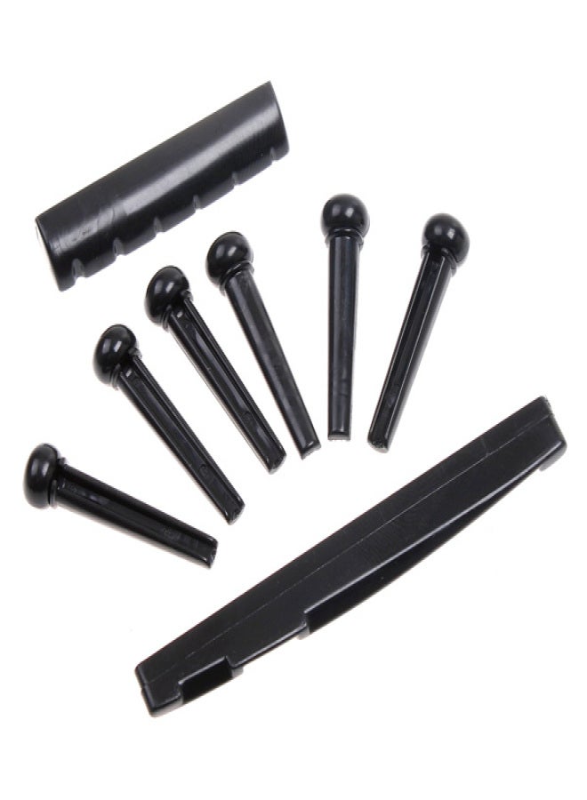 A Set of  Folk Guitar Bone Bridge Pins Saddle Nut - Image 4