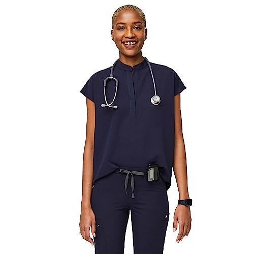 FIGS Rafaela Oversized Scrub Top for Women— Navy Blue, 2XL - Image 1