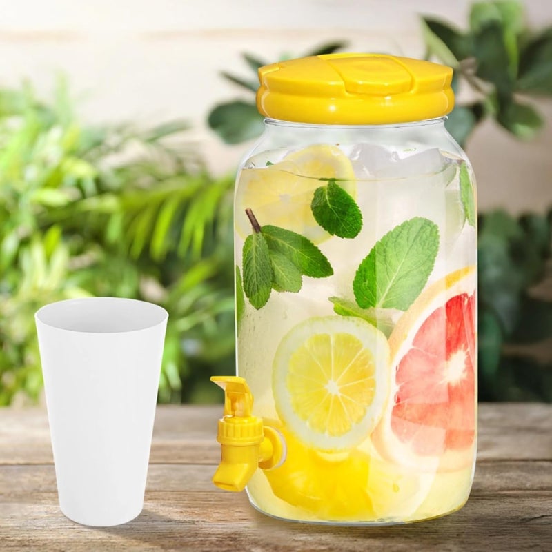Drink Dispensers With Spigots, Cups Included, For Parties & Outdoor - Image 4