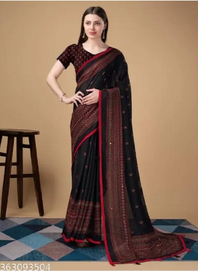 Black Fancy Saree For Women With Blouse Piece - pzsku/Z451E2BF25344C4F922B6Z/45/_/1713619332/f6961578-d145-4272-83d1-d862cd36dcaf