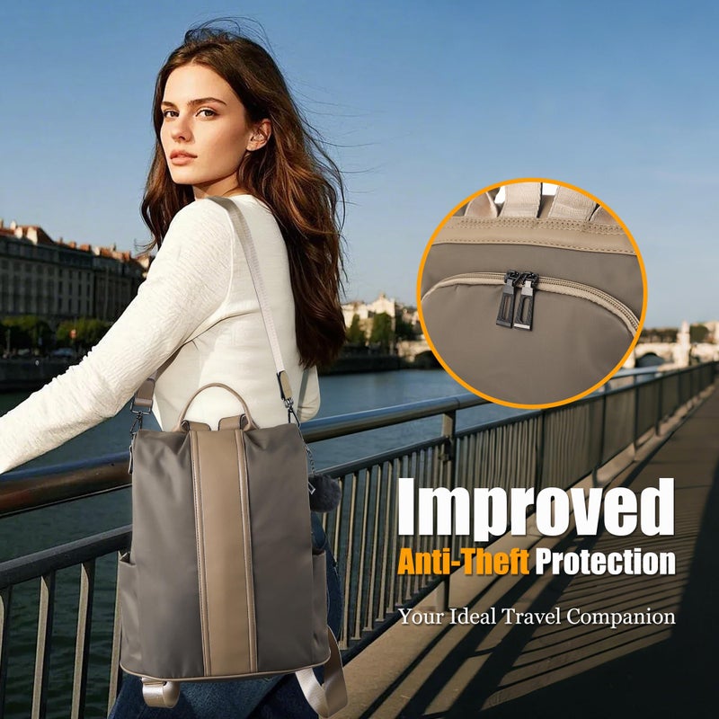 PINCNEL Women Backpack Purse Waterproof Nylon Anti-theft Rucksack Lightweight Shoulder Bag - Image 4