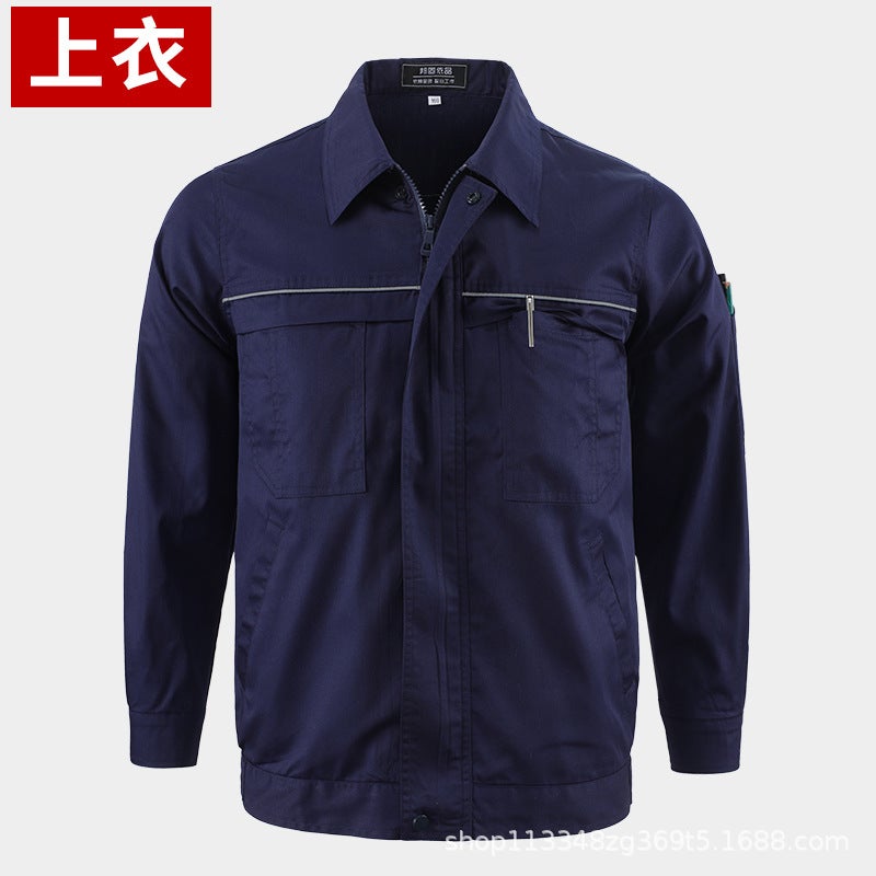 Summer Workwear Suit For Men, Thin Wear-Resistant Workwear, Factory Clothing Tops, Stain-Resistant Labor Protection Clothing, High-End Men'S Clothing - Image 1