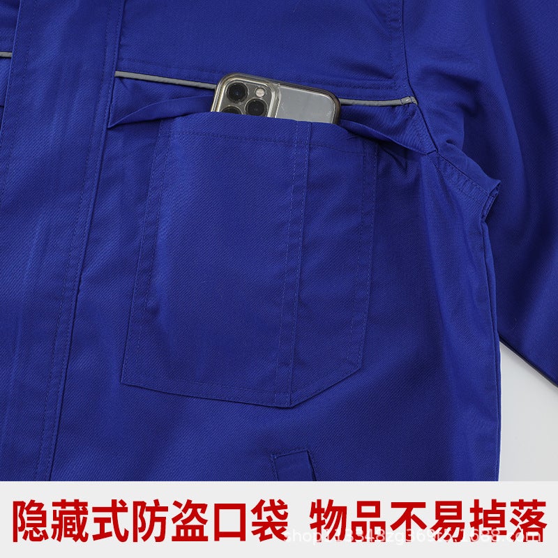 Summer Workwear Suit For Men, Thin Wear-Resistant Workwear, Factory Clothing Tops, Stain-Resistant Labor Protection Clothing, High-End Men'S Clothing - Image 5