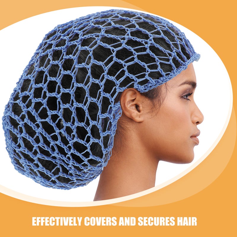 2PCS Crochet Hair Net for Women Mesh Hair Net for Sleep Rayon Knit Snood Hat Crocheted Sleep Cap Hair Cover for Hair - Image 4