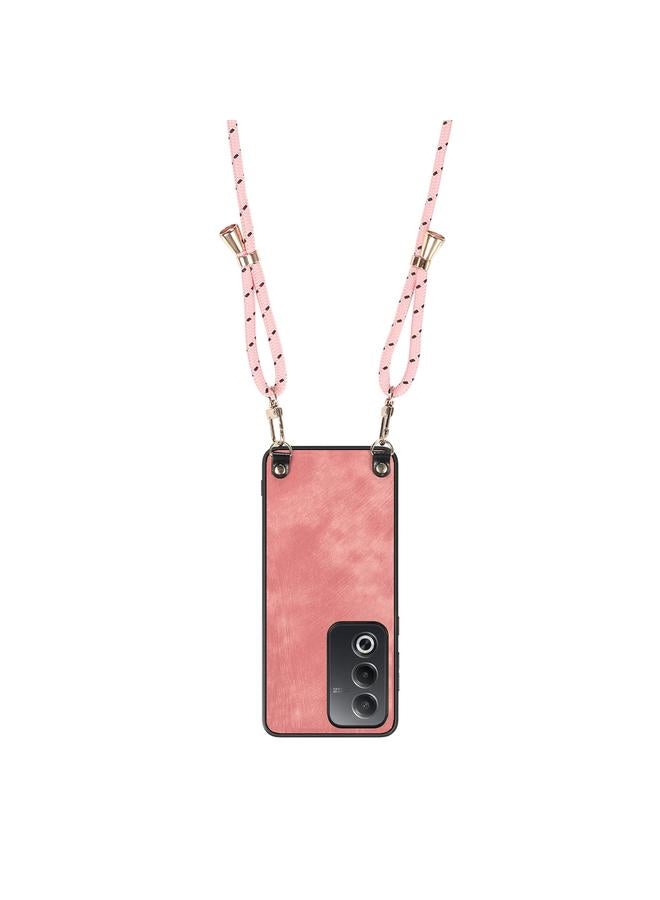 S-TOP Case For OPPO A52 / A72 / A92 Vintage Leather PC Back Cover Phone Case with Crossbody Strap - Image 3