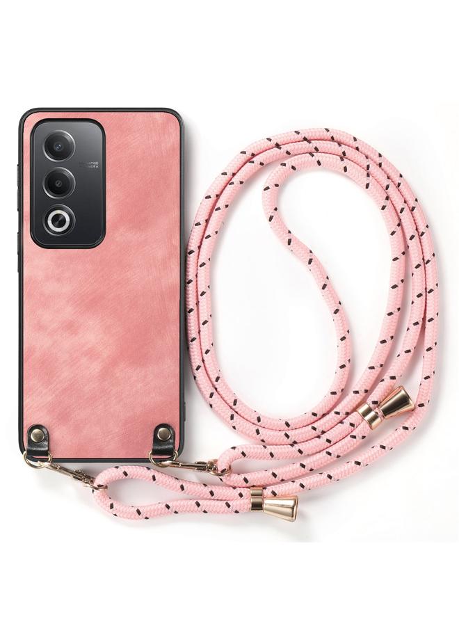 S-TOP Case For OPPO A52 / A72 / A92 Vintage Leather PC Back Cover Phone Case with Crossbody Strap - Image 2