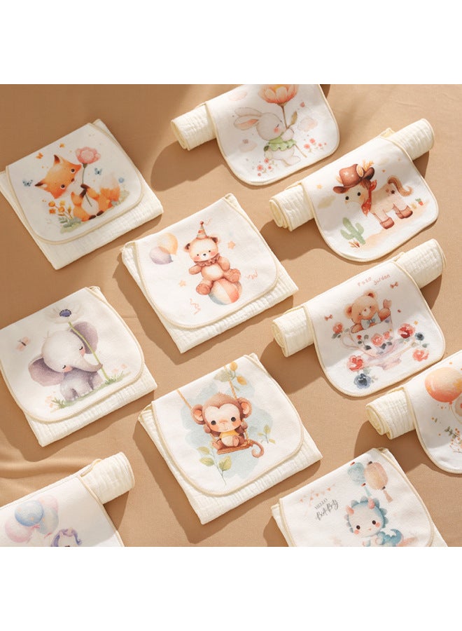 Children's Cotton Sweat-absorbent Towel Kindergarten Boys And Girls Pad Back Towel Antiperspirant Cotton Gauze Baby Sweat-absorbent Towel
