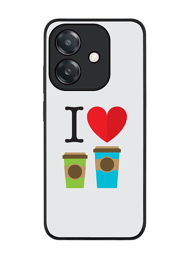 Stylizedd For Oppo A3x 4G / A3 4G Case,Slim fit Camera Protection, Shockproof Thin Phone cover - I Love Coffee - Image 1