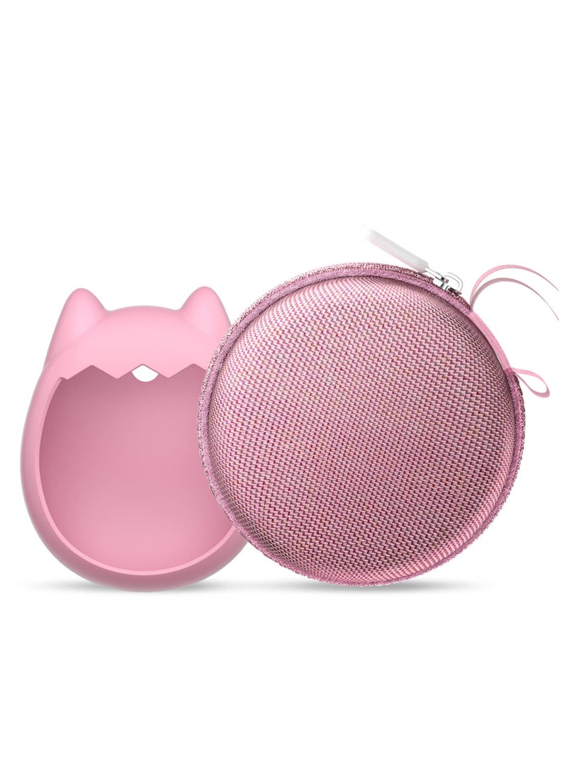 Virtual Pet Game Machine Silicone Case Soft Skin Cover Case Set for Tamagotchi Pix Interactive Virtual Pet Game Machine (1 Set Pink)  - Image 2