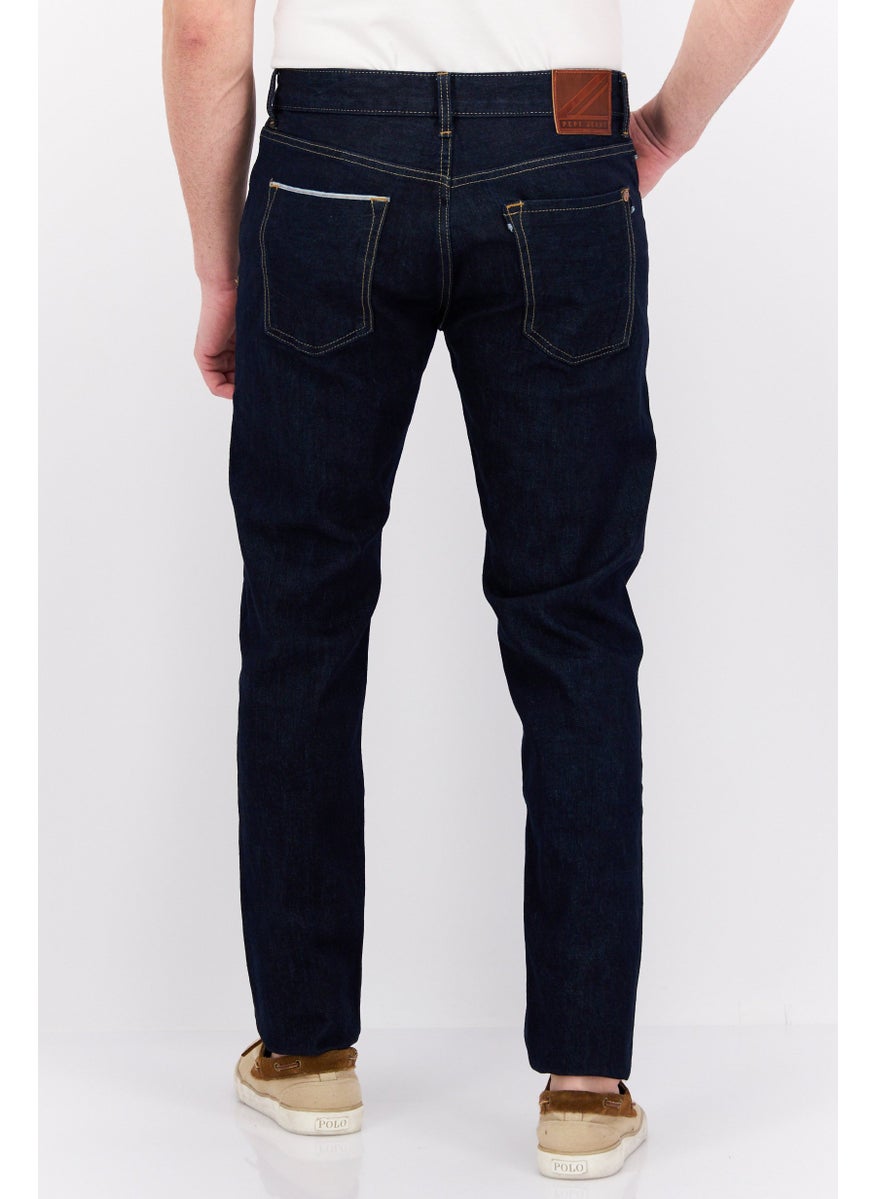 Men Tapered Fit Plain Stretchable Denim Jeans, Navy - pzsku/Z451E74E69CAC84DF6D92Z/45/_/1737642331/bb417d41-f817-49a6-8a83-a6a24299651a