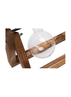 ORiTi Hyindoor Plant Terrarium with Vintage Wooden Stand and Metal Rotating Rod for Hydroponics Propagation Station  - Image 5