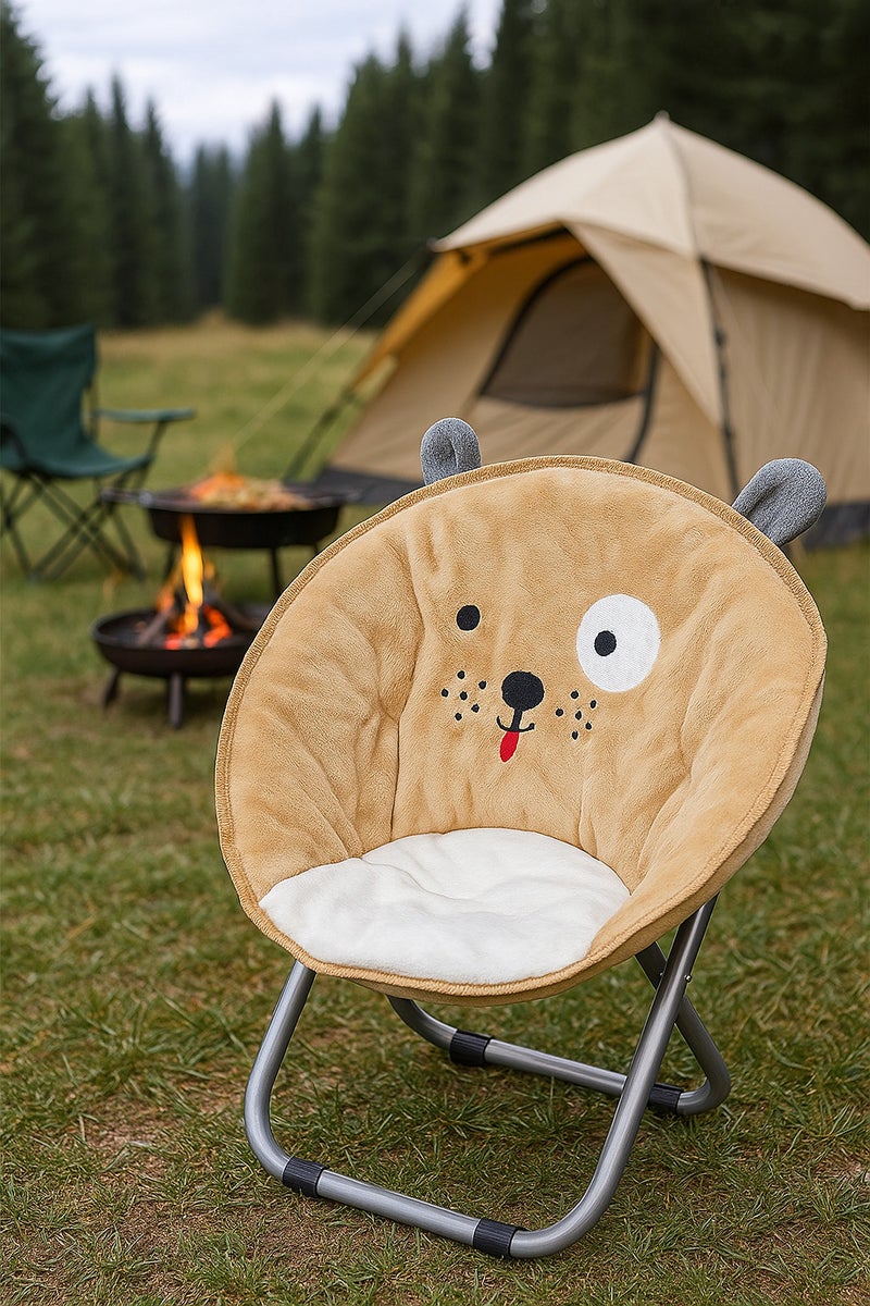 GO2CAMPS Kids Moon Camping Chair with Soft Cloth Cushion Padding – Children Camping Chair | Boys and Girls Travel chair | Kids Picnic Chair | Baby Camping Chair | Lightweight, Foldable, and Comfortable Toddler Chair for Indoor & Outdoor Use – Sturdy Metal Frame with Safety Lock, Travel-Friendly Design - Image 2