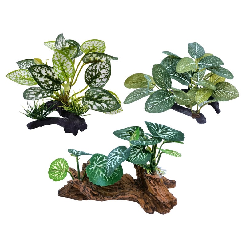 M2cbridge Artificial Fish Tank Plants Silk Aquarium Plant Aquatic Water Grass Foreground Decor 3PCS Green Grasses