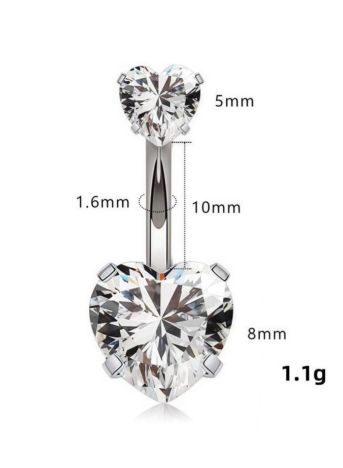3pcs Belly on Rings Surgical Stainless Steel Round Cubic Zirconia  Barbell Stud Body Piercing Ear Studs  - Image 4