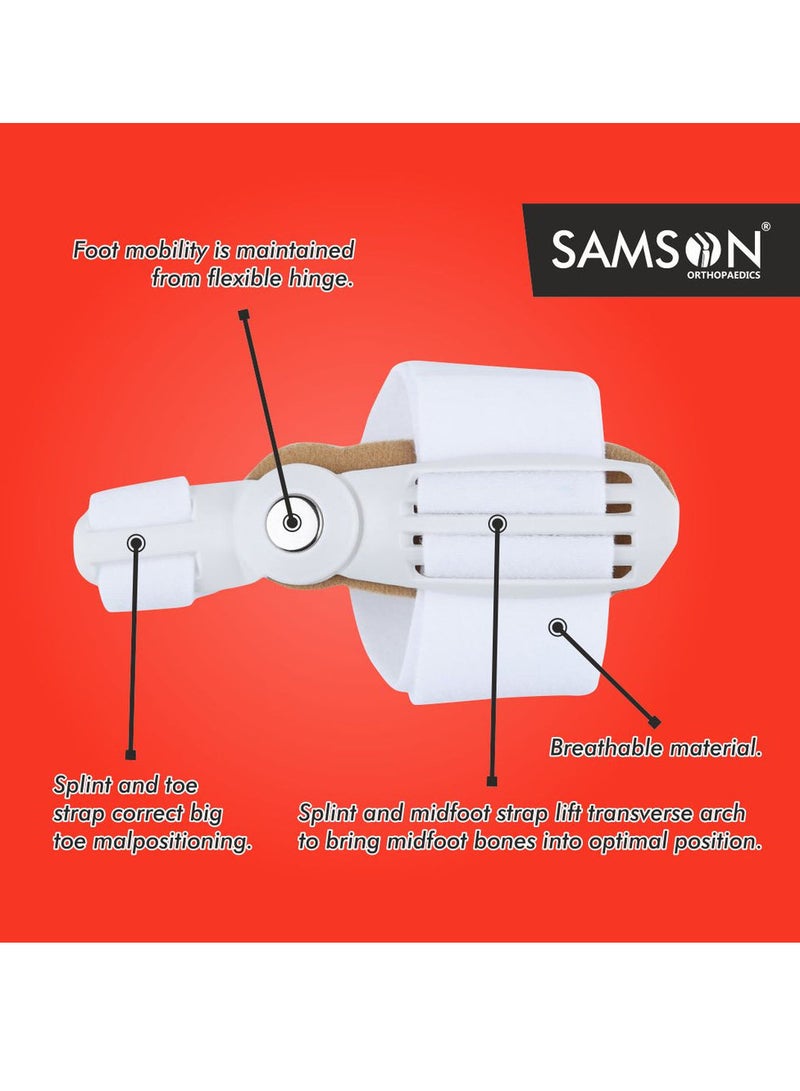 سامسون دعامة تصحيح انحراف الإصبع الكبير (Bunion) من Samson | تقويم مرن لتعديل الانحراف + تخفيف الضغط والألم | خامات مريحة وتصميم قابل للتعديل - Image 3