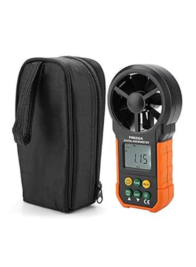 Digital Anemometer Wind Speed Meter Air Flow Gauge With LCD Backlight Data Hold Min Function Black For Handheld Fixed Measurement Indoor Outdoor - Image 1