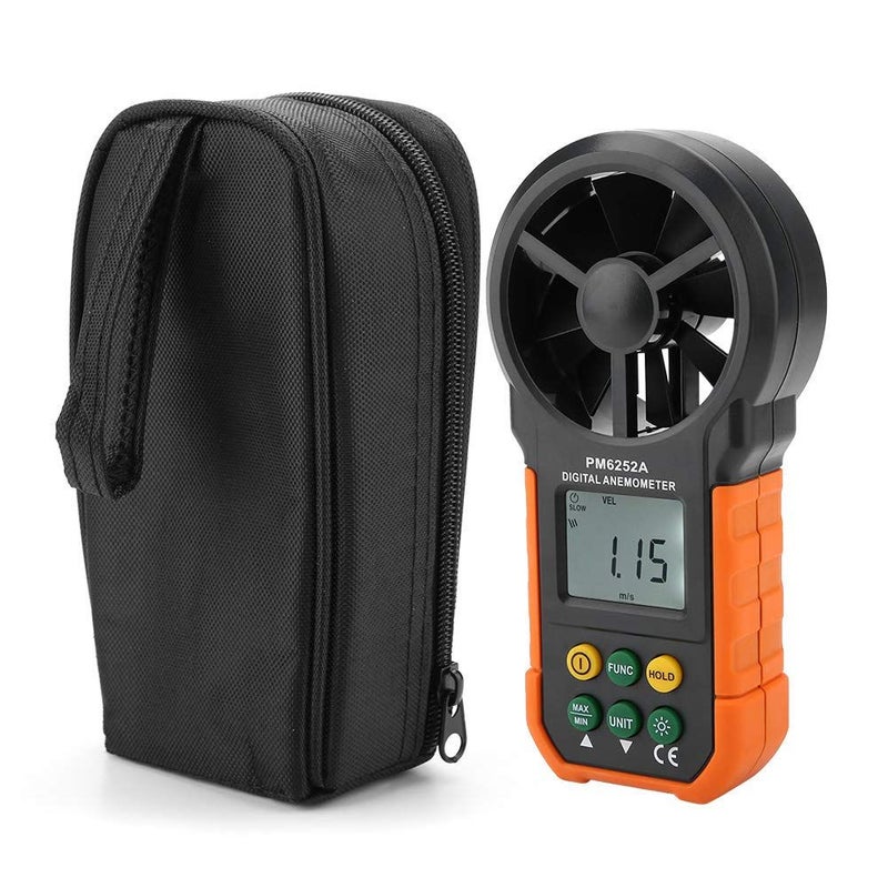 Digital Anemometer Wind Speed Meter Air Flow Gauge With LCD Backlight Data Hold Min Function Black For Handheld Fixed Measurement Indoor Outdoor - Image 2