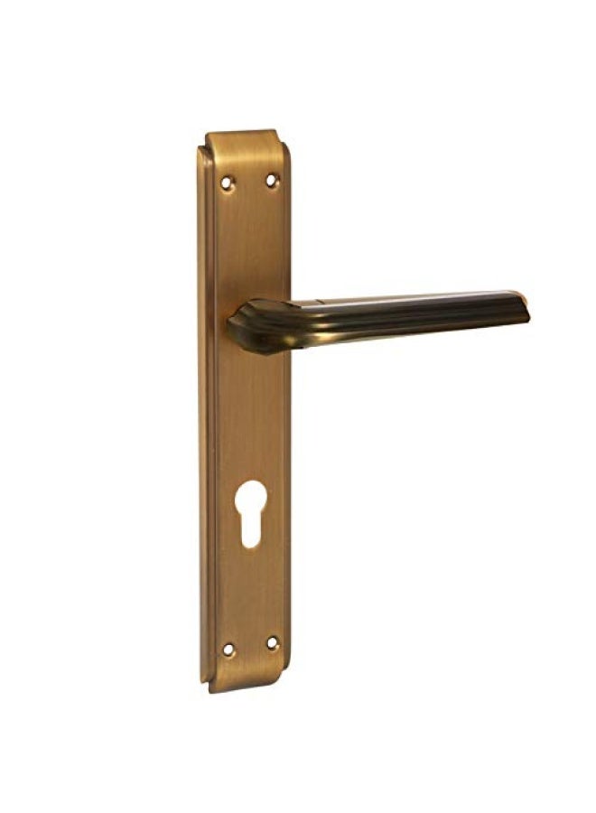 ROBUSTLINE Door Lockset Handle And Lockbody 85Mm Centre To Centre Gold Color Lines Pattern Handle - Image 1