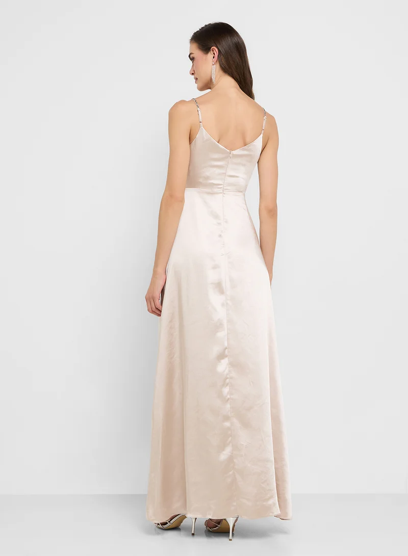 ستايل تشيت Satin Slip Dress