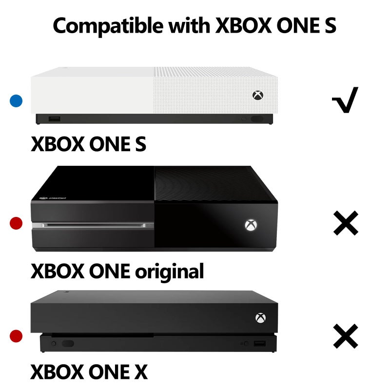 Nymus Wall Mount for Xbox One S, Metal Wall Mount Holder for Xbox One S with Detachable 2 Controller Holder & Headphone Hanger - Image 2