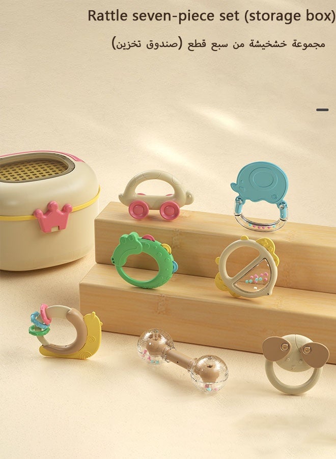 كيلا لعبة خشخيشة للأطفال، 8 قطع، ألعاب تسنين للرضع، مجموعة ألعاب حسية خشخيشة الإمساك والدوران، مادة سيليكون صالحة للطعام، هدية ألعاب حديثي الولادة، مجموعة ألعاب تعليمية مبكرة - Image 5