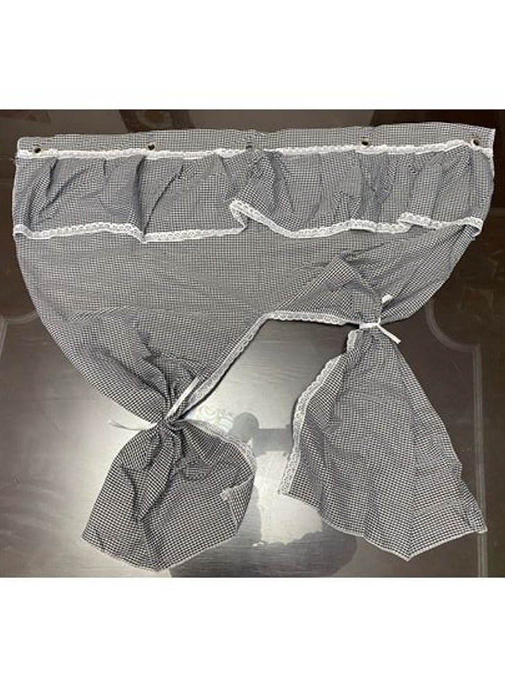 Modern Window Curtain, Black  - Image 4