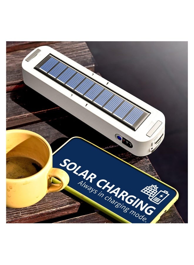 Solar Rechargeable Camping Lantern with Magnet Adsorption, 4800mAh Power Bank, 1500 Lumens, 4 Light Modes - Ideal for Car, Home, Emergencies, Hiking, Fishing, Storms, and Backpacking (White, 1 Piece) - Image 2