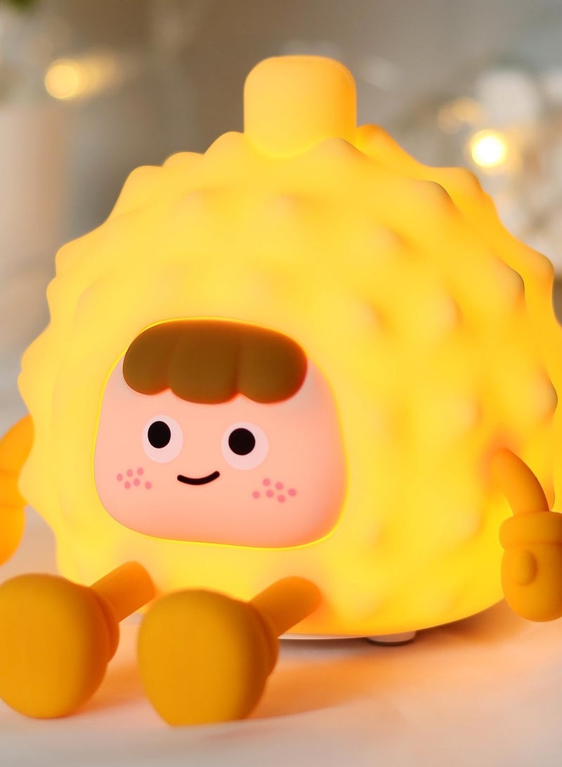 SYOSI Durian Night Light, Cute Durian Lamp for Kids, Dimmable Durian Touch Light, Nursery Nightlight for Room Decor, Night Birthday Gift Light, Rechargeable Durian Nightlight, Gifts Stuff for Boys Girls - Image 1