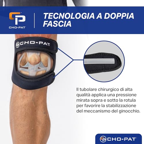 Cho-Pat Dual Action Lite, Adjustable & Lightweight Knee Support Strap for Tendonitis, Meniscus Tears, and Pain Relief, Large/X-Large (OSFM) - Image 3